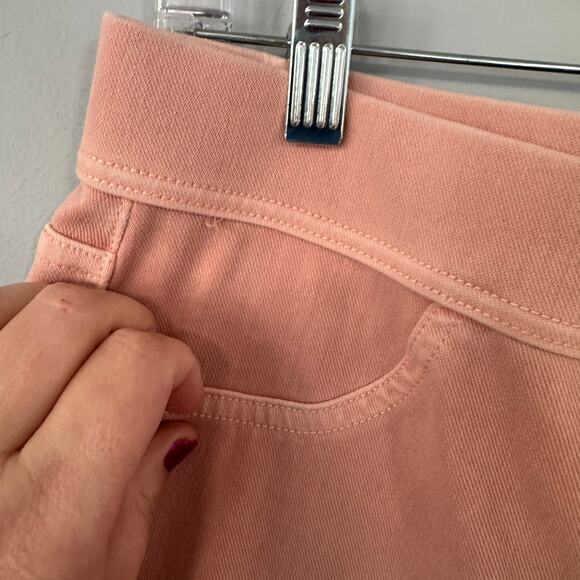 Time and Tru Light Pink Spandex Blend Pull On Crop Jeggings Size Large/ 12 - 14 - Picture 3 of 7
